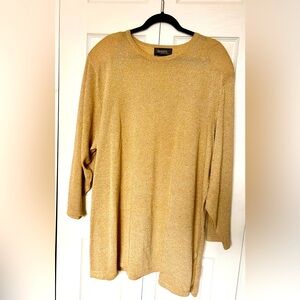 Gold Metallic tunic/pullover